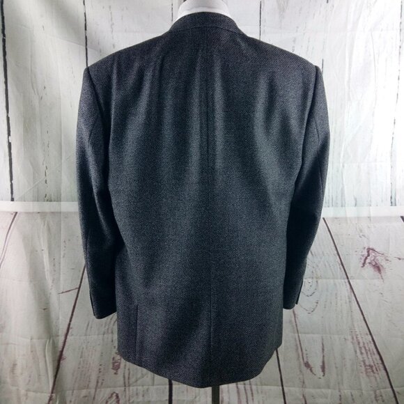 Joseph & Feiss 45R Lambswool 2 Button Gray Multicolor Textured Blazer Sport Coat - Picture 6 of 12